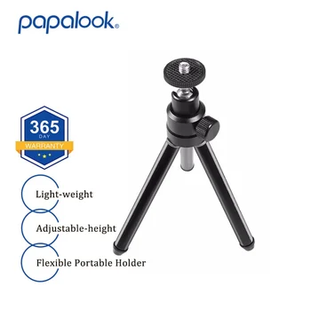 Papalook TP1 Univerzálny Mini Statív Ľahký s Nastaviteľným-výška 360° Otáčania a 90° sklon Webcam(logitech）/Fotoaparát