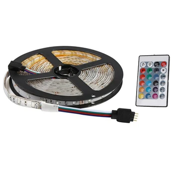 5M Farba Vodotesný LED Pás je Dekoratívne Osvetlenie, Farba, Zmena Podsvietenie Svetelné Pásy Diaľkové Controler NÁS Plug