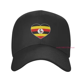Viac Farieb Uganda Vlajka Srdce Unisex Nastaviteľné Snapback Spp Baseball Muži Ženy Vonkajšie Hip Hop Pre Letné Darček