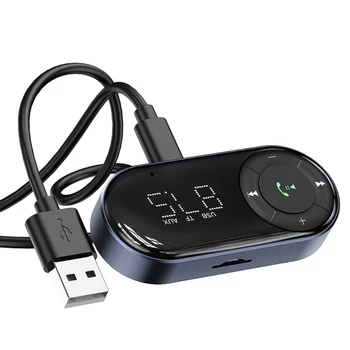 Bluetoothcompatible 5.2 AUX Adaptér pre Auto Potlačením Hluku Hudby Prijímač pre Domáce Stereo Slúchadlá, hlasité telefonovanie