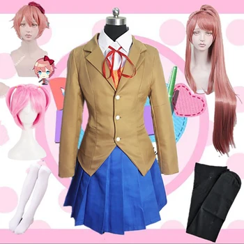 Doki Doki Literatúry Klubu Monika Sayori Jurij Natsuki Cosplay Kostým Školskú Uniformu Dievča Hry Kostým