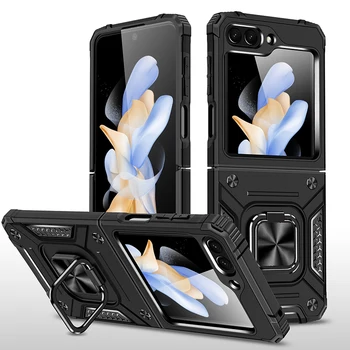 Anti-Slip Prst Prsteň Brnenie obal pre Samsung Galaxy Z Flip 5 Flip5 Zflip5 Tvrdé Ochranné Skladacie Prípadoch