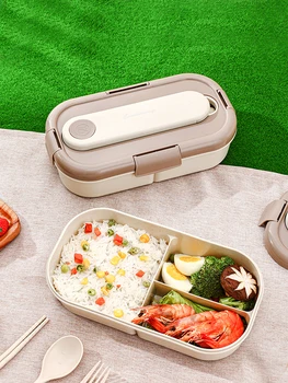 Vonkajšie Riad Prenosné Plastov Bento Box Pre Dospelých, Deti Skladovanie Potravín Kontajner Vonkajšie Domov Mikrovlnnej Lunch Box