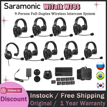 Saramonic Witalk WT9S Plný Duplex Bezdrôtový Komunikačný Headset Mikrofón Systém Morských Lodí Autobusy Tímovej Komunikácie Headset