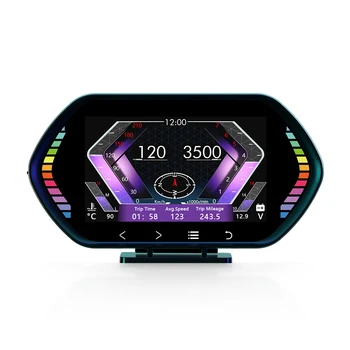 Digitálny Head Up Display s Dotykovým Tlačidlo Svetla LCD OBD GPS Meradlo Času Zobrazenie Týždňa Elektronické GPS Rýchlosť Detektora Dielov Vozidla