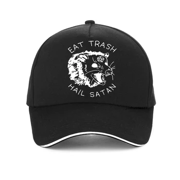 Jesť Odpadky Zdravas Satan Possum klobúk mužov bavlna letné módy Kpop trucker klobúk Unisex nastaviteľné Snapback klobúk gorra