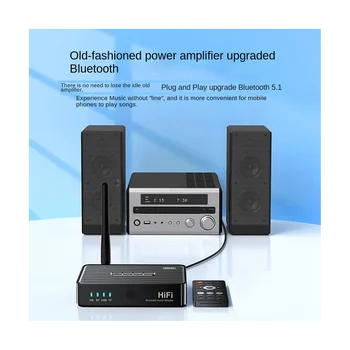 Bluetooth Audio Prijímač, Vysielač 5.1 NFC Stereo 3.5 Mm AUX RCA Optický HiFi Bezdrôtové Audio Adaptér s Diaľkovým