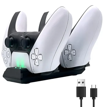 Dvojitá základná Rýchlo Nabíjačka Bezdrôtový Regulátor Nabíjania Dokovacej Stanice, USB Typ-C pre Sony PS5 Ovládač pre PS5 Gamepad Príslušenstvo