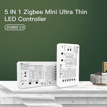 Gledopto Zigbee 3.0 Smart Home DC5-24V Pro 5 v 1 Mini LED Controller RGBCCT/RGBW/RGB/SCS/Stmievač vhodný Pre TV joj, Osvetlenie