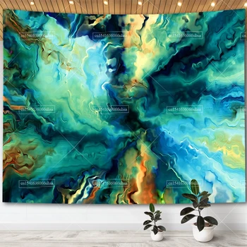 Farebné Mramorové Tapety Trippy Akvarel Abstraktné Wall Art Tapestrys Estetické Izba Dekor Koľaji Tapisérie Domáce Dekorácie