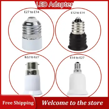 LED Adaptér E27 Na E14 E14 na E27 Žiarovka Držiteľ Converter B22 na E27 Pätica Žiarovky Lampy Držiteľ Plug Extender Pre Osvetlenie