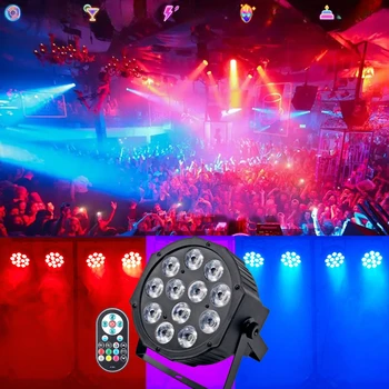 12 LED Par RGBW DJ, Disco Stage Svetlo Regulátor DMX 512 Profesionálne Svadobné Party Vianočný Klub, Bar Festisval Účinok Zariadenia