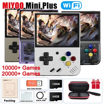 Miyoo Mini Plus V3 Retro Prenosné hracie Konzoly 3,5 Palcový IPS HD Displej, WiFi 20000Game Systému Linux Prenosné Prehrávače Videa s Bag