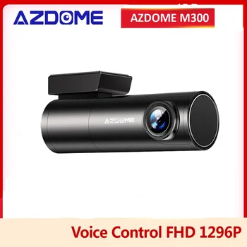 AZDOME M300 1296P Dash Cam anglický Hlasové Ovládanie Mini Car DVR WiFi Dashcam Nočné Videnie G-Senzor 24H Parkovanie Monitor