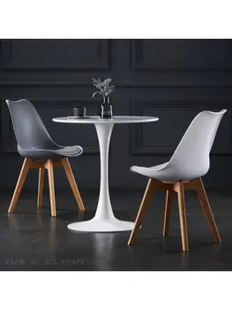 Jednoduché voľný čas stoličky z masívu jedálenské stoličky Nordic moderných domov spálňa písanie kreslo net červená make-up späť stoličky