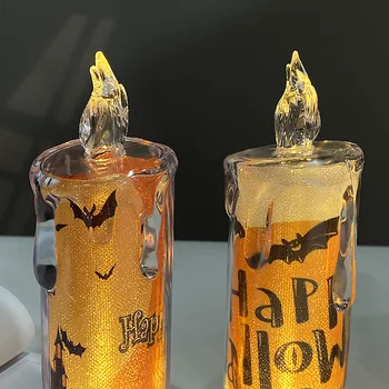 2023 Halloween LED Sviečky Lampy Atmosféru svetla Ghost Festival Strany DIY Tekvica Bat Čarodejnice Šťastný Halloween Ghost Dom Dekor