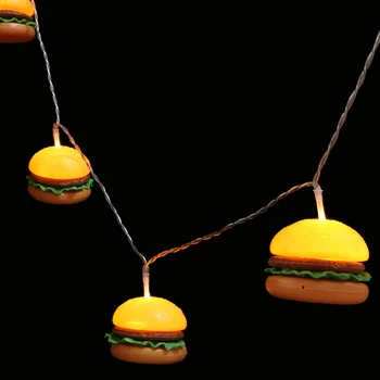 Burger String Osvetlenie, Výzdobu Dovolenku Dekoratívne Lampy, Ozdoby Plastové