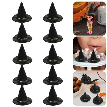 10 Ks Mini Dom Malý Klobúk Čarodejnice Klobúky Nápoje Miniatúrne Ozdoby Remesiel Malé Dekorácie Plastové Tortu Dekoroch