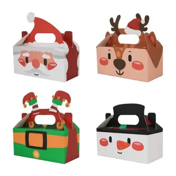 Vianočné Darčekové Balenie Vianočný Večierok Prospech Essentials 10 Rozkošný Opakovane Candy Kontajnerov Darčekové krabičky s Rukoväťou na Vianoce