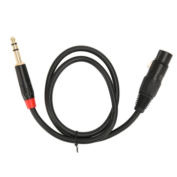 XLR Na 6.35 mm Jack Kábel 20AWG Kyslíkové Voľné Medené Jadro Pozlátené Konektor Kábel Mikrofónu 0.75 Meter pre Zosilňovač
