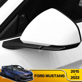 Carbon Fiber Kryt Auto Spätné Zrkadlo Dekoratívne Samolepky Rám Pre Ford Mustang 2015 2016 2017 2018 2019 2020 2021 2022