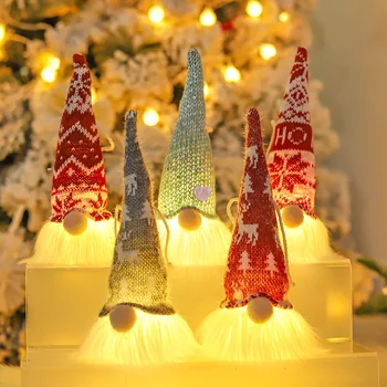 Vianočné Bábika Elf Gnome s Led Svetlo, Vianočné Dekorácie pre Domov Vianoce Firmware Nový Rok 2023 Detí Dary