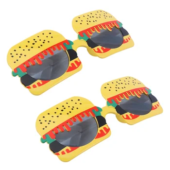 2 Ks Hamburger slnečné Okuliare Ľahký Cartoon Oko-lov Beach Oblečenie Román Abs Tmavé Muži Ženy Dieťaťa