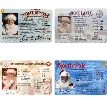 1/4PCS Karty Santa Claus Lietania Preukaz štedrý deň Vodičský Preukaz Vianočný Darček Pre Deti detský Vianočné Dekorácie 2023