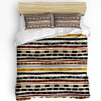 Vzor Textúra Africký Štýl 3ks posteľná bielizeň Nastaviť Pre Spálne Manželskou Posteľou bytový Textil Perinu Deka Kryt obliečka na Vankúš