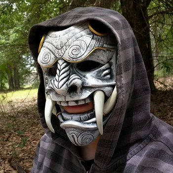 Nové Zlý Démon Kabuki Samuraj Hannya Maska Halloween Kolektívne Dekoratívne Latex/Živice Japonsko Pradžňa Ghost Strašidelné Maškaráda Prilba