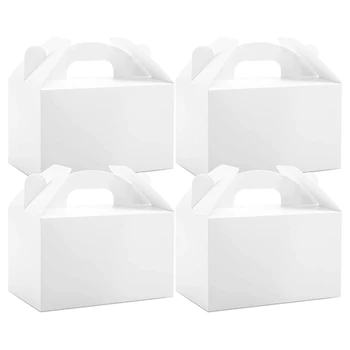 48 Pack White Liečbu Sedlovou Strany Prospech Boxy Papierové Darčekové krabičky Diely Stavebnice Pre Narodeninovej Party Sprcha 6X3.5X3.5 Cm ,Biele