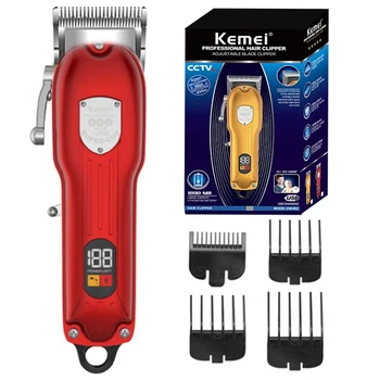 Kemei Professional Hair Clipper Nastaviteľné Vlasov Zastrihávač Pre Mužov Holičstvo, Elektrické Fúzy Účes Stroj Nabíjateľná