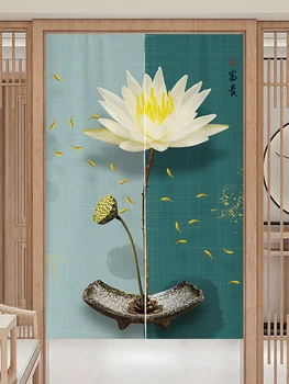 Čínsky Norenovi Dvere Záves Atrament Lotus Maľovanie Kuchyne, Spálne, Reštaurácia Oblasti Dekorácie Dverách Visí Opony