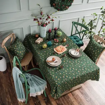 Vianočné Obdĺžnik Obrus Zelené Škvrny, Vrásky Odolnej Polyesterovej Tkaniny, obrusy Kryt Domov Izba Kuchyňa Vianoce DIY Dekor