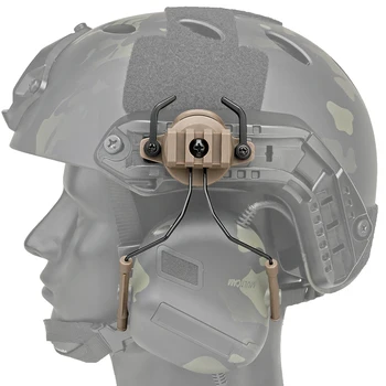 Slúchadlá Pripojiť Stojan Praktické Headset Držiak o 360 Stupňov Rotácie Rozšíriteľná Príslušenstvo pre 19-21 mm Prilba Železničnej