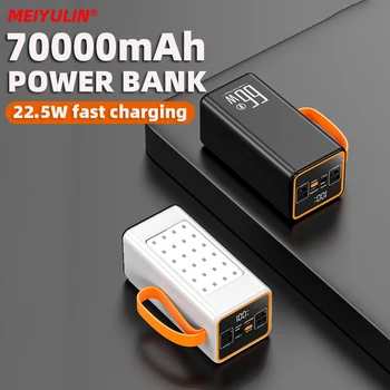 70000mAh Veľkú Kapacitu Power Bank 22.5 W USB C PD20W Rýchlo Nabíjačka Prenosných Externých Pomocná Batéria Pre iPhone Xiao Samsung