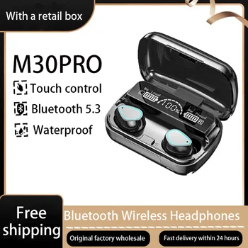 M30PRO TWS Bluetooth 5.2 Bezdrôtové Slúchadlá Smart Touch Hovor Headsety Nepremokavé Šumu Slúchadlá Pre Všetky Smartphony
