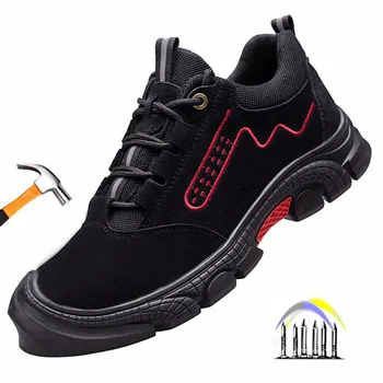 vysoko kvalitné ochranné pracovné topánky anti smashing pracovné topánky s žehlička prst anti spark zváranie bezpečnostná obuv proti sklzu pracovné topánky