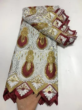 Guipure Vysoko Kvalitnej Čipky Kábel Nigérijský Strany Svadobné Šaty Ženy Móda Francúzsky Rozpustné Vo Vode 5 Metrov Afriky Textílie Šitie