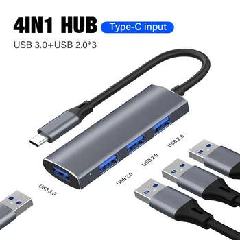 USB C HUB 3.0 OTG 4 Port Multi Splitter Adaptér Typ C 3.0 Pre Xiao Lenovo Macbook Pro 2020 13 15 Air Pro PC Počítač Príslu