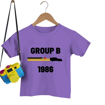 1986 Skupiny B Grafiky Deti Oblečenie 1986 Rally Auta Skupiny T Shirt Lete Harajuku Top Tees Módne Auto Fanúšikov Chlapci Dievčatá T-shirt