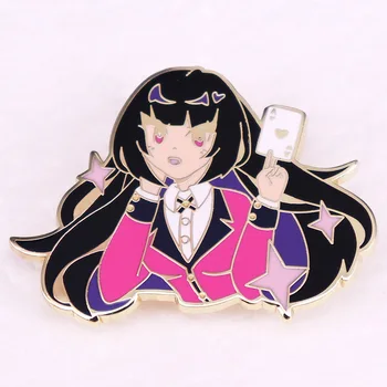 Anime Kakegurui Dievča Ženy Brošňa pre Oblečenie Preklopke Kolíky pre Batoh Smalt Pin Aktovku Odznaky Príslušenstvo Šperky