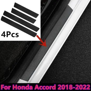 4Pcs PU Kožené Dvere, Parapetné Pedál Chránič Doska Kryt Pre Honda Accord 2018 2019 2020 2021 2022