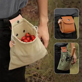 Vonkajšie zelené krmivo taška ovocie vychystávanie taška pás visí nástroj fanny pack šnúrkou taška skladacie plátno nástroj buggy bag Turistiku, camping