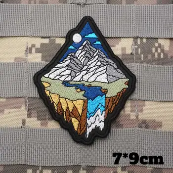 Horský Diamond Vojenské Taktické Vyšívané Škvrny Remienok Batoh Odznak s Hákom Podklad pre Odevy