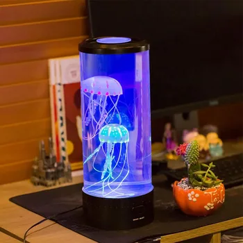 USB LED Simulácia Medúzy Lampa Spálňa Posteli Okolitého Svetla USB/Nabíjania Batérie Nočné Svetlo Darček Ploche Dekorácie