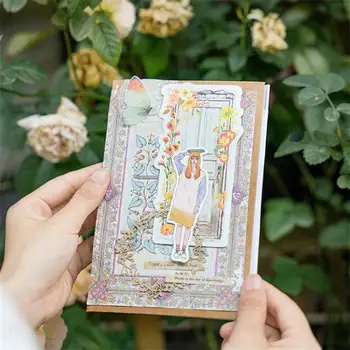 15pcs príručka účet DIY Romantický Scrapbooking materiál Koláž dvierka pre kartu Dekoratívne Duté von oknom ručne vyrobené