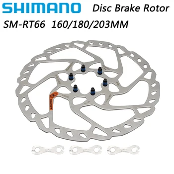 SHIMANO DEORE SM-RT66 160mm 180 mm 203MM Bicykel MTB Bicykel, 6-Skrutka Kotúčové Brzdy Rotor Pre Horský Bicykel Originálne Diely