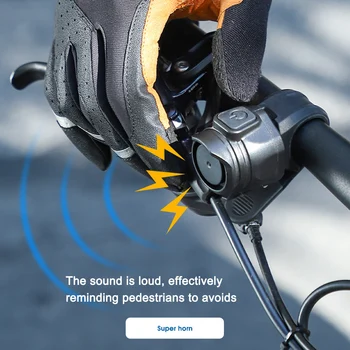 Požičovňa Elektrického Bell 80dB USB Elektrický Bicykel Horn Požičovňa Riadidlá Bell MTB Bike Hlasný Alarm Bell Cyklistické Bezpečnostné Príslušenstvo
