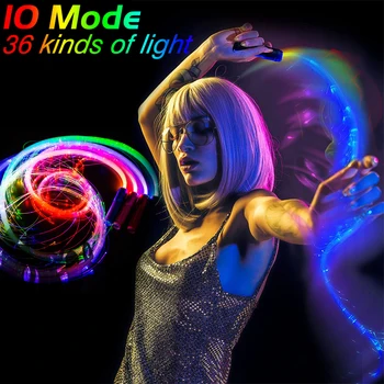 180 CM LED Optický Tanec Bič USB Nabíjateľné Žiariace Flash Osvetlenie Ruke Lano Bič Rave Osvetlenie Pre Festival Party Dance